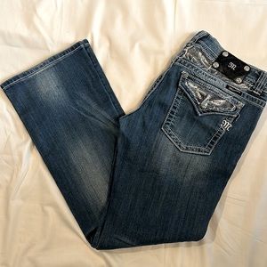 2000s Low rise Miss Me boot cut jeans
